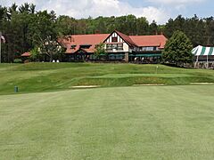 Worcester Country Club approaching 18th green