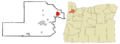 Yamhill County Oregon Incorporated and Unincorporated areas Newberg Highlighted