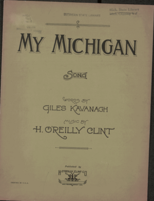 "MY MICHIGAN" Sheet Music Cover page