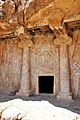 29. Detail. The facade of the rock-cut tombs of Qizqapan, Sulaymaniyah Governorate, Iraqi Kurdistan. Probably Achaemenid (6th-5th century BCE) rather than Median