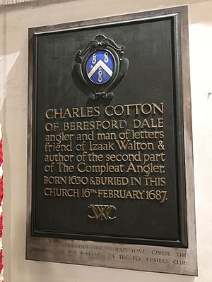 A memorial to Charles Cotton in St James's Church, Piccadilly