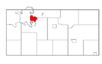 Location of Altoona within Eau Claire County