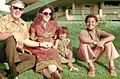 Ann Dunham with father and children