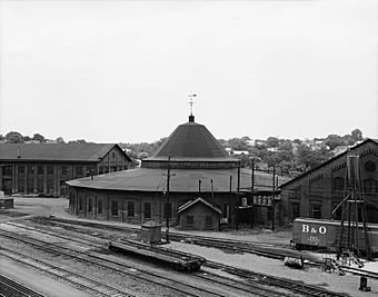 Baltimore & Ohio Railroad, Martinsburg West Roundhouse, East End of Race & Martin Streets, Martinsburg (Berkeley County, West Virginia).jpg