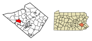 Berks County Pennsylvania Incorporated areas North Heidelberg Township Highlighted.svg