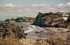 Boats at Murrays Bay, Auckland (1960s) (cropped)