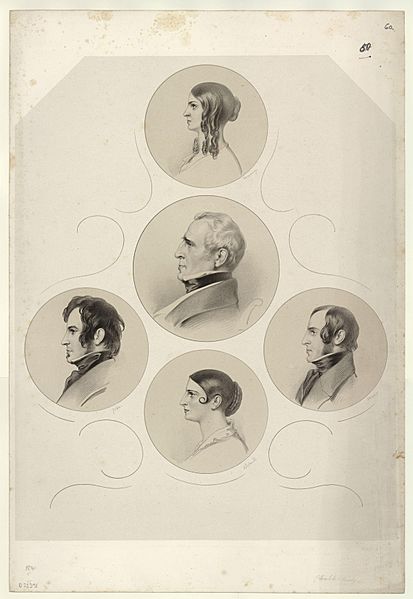 Charles Kemble; Adelaide Kemble; Frances Anne ('Fanny') Kemble; John Mitchell Kemble; Henry Vincent James Kemble by Richard James Lane