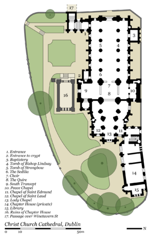 Christ Church Cathedral Dublin - Plan Park en