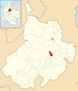 Location of the municipality and town of Villanueva, Santander in the Santander  Department of Colombia.