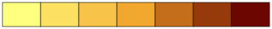 Color progression examples blended hue