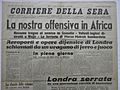 Corriere Della Sera - 17 agosto 1940 - Offensiva in Africa - titolo