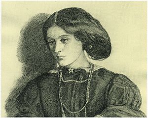 Dante Gabriel Rossetti Drawing of Georgiana Burne-Jones
