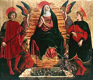 Del Castagno Andrea Our Lady of the Assumption with Sts Miniato and Julian