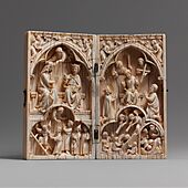 Diptych with the Coronation of the Virgin and the Last Judgment MET DP102832