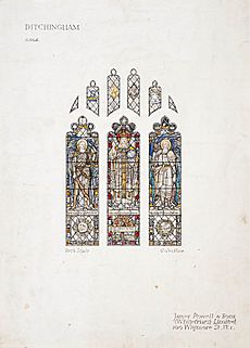 Ditchingham Church, Norfolk - presentation drawing for the Rider-Haggard window - James Powell and Sons - 1925