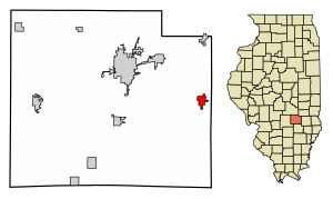 Location of Dieterich in Effingham County, Illinois.