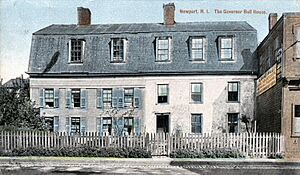 Governor Henry Bull House in Newport Rhode Island postcard