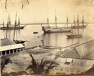 H.M.S. Aboukir at Port Royal, Jamaica. circa 1865.jpg