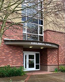 Halsell Hall residence hall at Oregon State University
