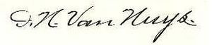 Isaac Newton Van Nuys signature