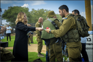 Jamie Geller at IDF Base