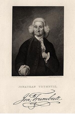 Jonathan Trumbull engraving circa 1855