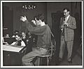 Leonard Bernstein and Benny Goodman in rehearsal