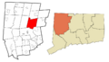 Litchfield County Connecticut Incorporated and Unincorporated areas Torrington Highlighted 2010