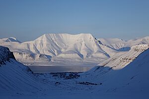 Longyearbyen view from the mountains