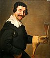 Man With a Wine Glass, att. to Velazquez (c.1630, Toledo)