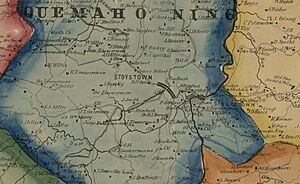 Map of Stoystown, Somerset County, Pennsylvania, from 1860 Somerset County Map by Edward L Walker