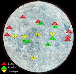 Moon landing map surveyor