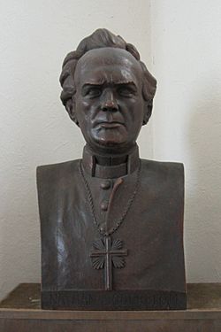 Bust of Nathan Söderblom at Kungsholms Church in Stockholm, Sweden