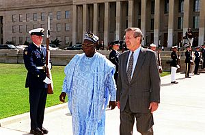Obasanjo with rumsfeld