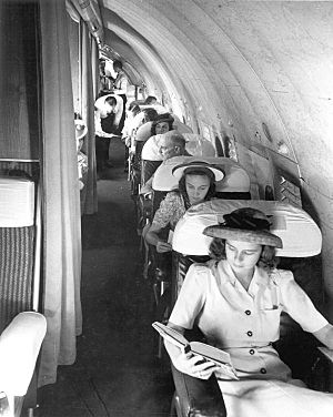 Passengers on a Pan Am Boeing 307