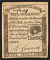 Recto Massachusetts 5 shillings 1779 urn-3 HBS.Baker.AC 1086081