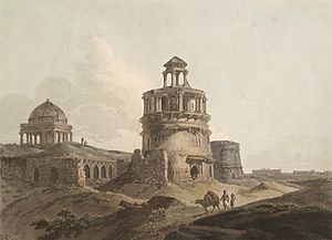 Remains of buildings at Firoze Shah Kotla, Delhi