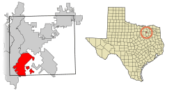 Location of Heath in Rockwall County, Texas