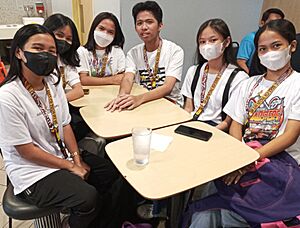 San Juan National High School (SJNHS) students on recess, March 2023