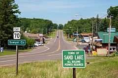 Sand Lake, WI from Highway 70