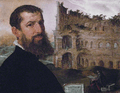 Self-portrait with the Colosseum, by Maerten van Heemskerck