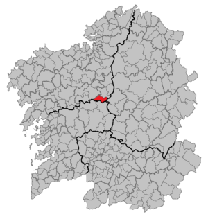 Location of Santiso within Galicia