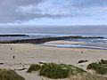 Siuslaw jetties at low tide