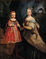 So-called portrait of Elisabeth Therese of Lorraine, Queen of Sardinia with her son Carlo Francesco, Duke of Aosta