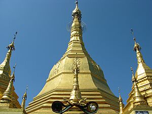 Sule Pagoda, Golden stupas, Yangon, Myanmar