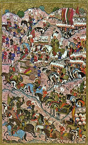Suleiman I after the victory at Mohács