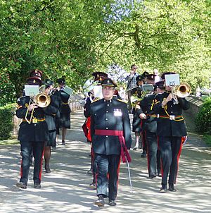 The Essex Yeomanry Band - Parading at Audley End House, Essex, England