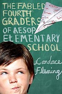 A boy scrunches up his face and looks at a paper airplane flying towards his head. The title looks as if it's been written on a chalkboard.