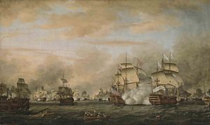 The battle of the Saints 12 avril 1782.jpg