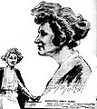 Two views of Nancy Astor, sketched in 1922 by Marguerite Martyn
